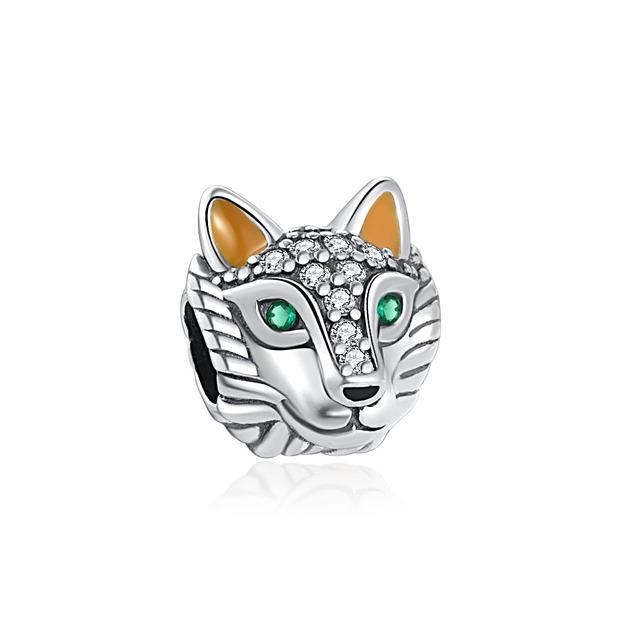 New Sparkling Owl Fox Dog Wolf Fish Hedgehog Charm Bead For Girl Fit Original Fashion Bracelet Diy Jewelry For Women Gift