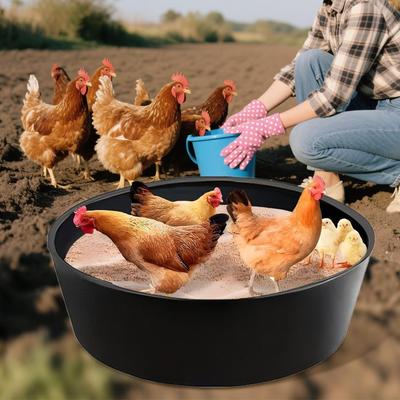 Куриная Песочница Купалка Дно Отсутствует Износостойкая Контейнер-Очиститель Курятника для Птицы Куры Петух Бассейн Фермы Газон