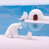 1 Pcs Simulation Miniature Glacier Polar Bear Seal Doll Ornament Fairy Garden Accessories Home Decoration Diy Supplies