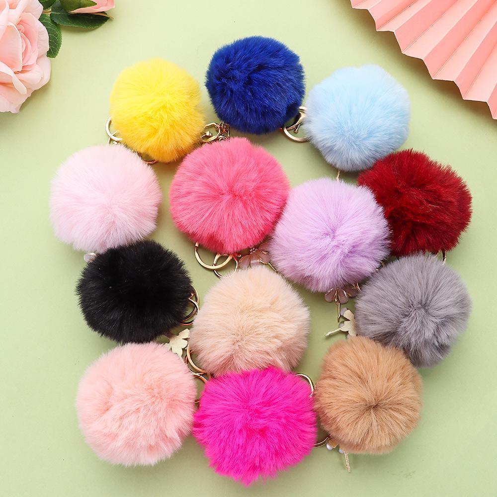 Fur Handbag Accessories Fluffy Angel Keychain Ballet Dancing Girl Keyring Car Pendant Key Buckle
