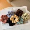 Korean Dongdaemun Women's French Silk Hair Scrunchie - Elegant Satin Hair Tie Accessories