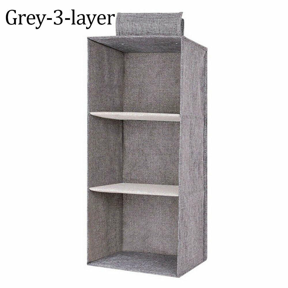 Cotton Hanging Storage Pouch Space Saver Clothes Organizer for Household Closet Container
