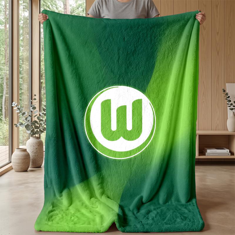 VfL Wolfsburg FC Soft Flannel Fleece Blanket Lightweight Cozy Warm Throw Blanket For Sofa Bed Home Decor