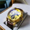 Мужские автоматические водонепроницаемые часы-скелетоны Augustus Tourbillon