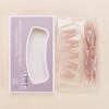 Medium-Long Gradient French White Removable Fake Nail Stickers