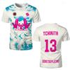 Summer 3D Print T-shirts Jersey Youth Breathable Quick Dry Training Football T-shirt Men Fashion Sports Tees