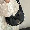 Niche Design Fashionable Dumpling Bag for Women's New Korean Style Handbag Shoulder Bag Solid Color Casual Retro Crossbody Bag