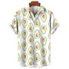 Мужские рубашки с принтом 3D Fruit Pineapple Shirts для женщин, новые летние забавные уличные короткие рубашки, мужская гавайская одежда Y2k