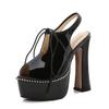 Sexy Women Pumps Peep Toe Thick Heels Ankle Boots Platforms Shoes Summer Shoes