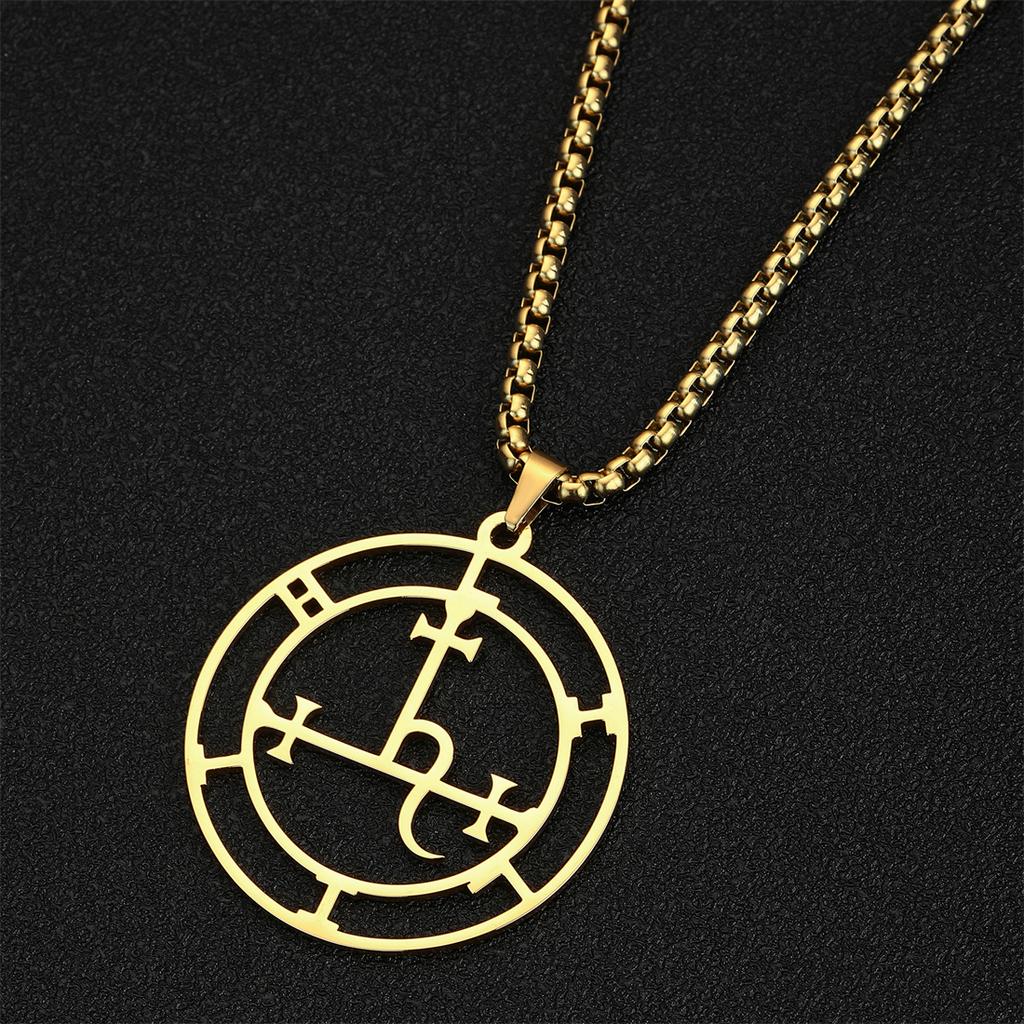 Мистический Сигил Богини Лилит Ожерелья Нержавеющая Сталь Демоническая Печать Маарбас Кулон Ожерелье Амулет Соломона Украшения