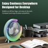 3-скоростной крутой цветной вентилятор с зарядкой через USB, бесшумный электрический вентилятор, настольный цикл, тихий, низкий уровень шума, яркий, регулируемый, для домашнего офиса