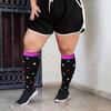 2XL-4XL Knee High Stockings Plus Size Calves Leg Stockings Colorful Compression Socks  Women