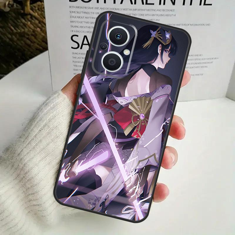 Genshin Impact Raiden Shogun Case For OPPO Reno 11F 10 Pro 4 5 6 7 8 Lite 4Z 5Z 8T OPPO Find X6 X5 Pro X2 X3 Neo Cover