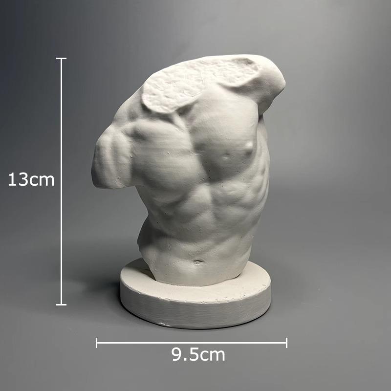 Bodybuilding Half Body Figures Plaster Statue Desk Decoration Ornaments Artwork Characters Sculpture Room Aesthetic Decor