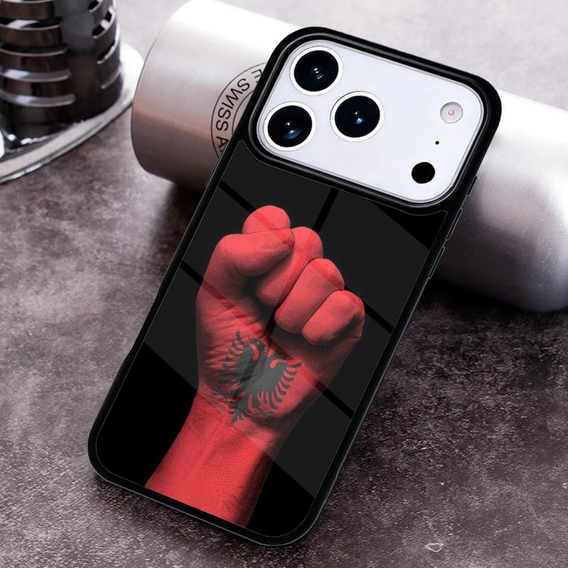 Чехол для телефона с флагом Албании для iPhone 17 16 15 14 13 12 11 Pro Max Plus 17Air Мягкий силиконовый чехол