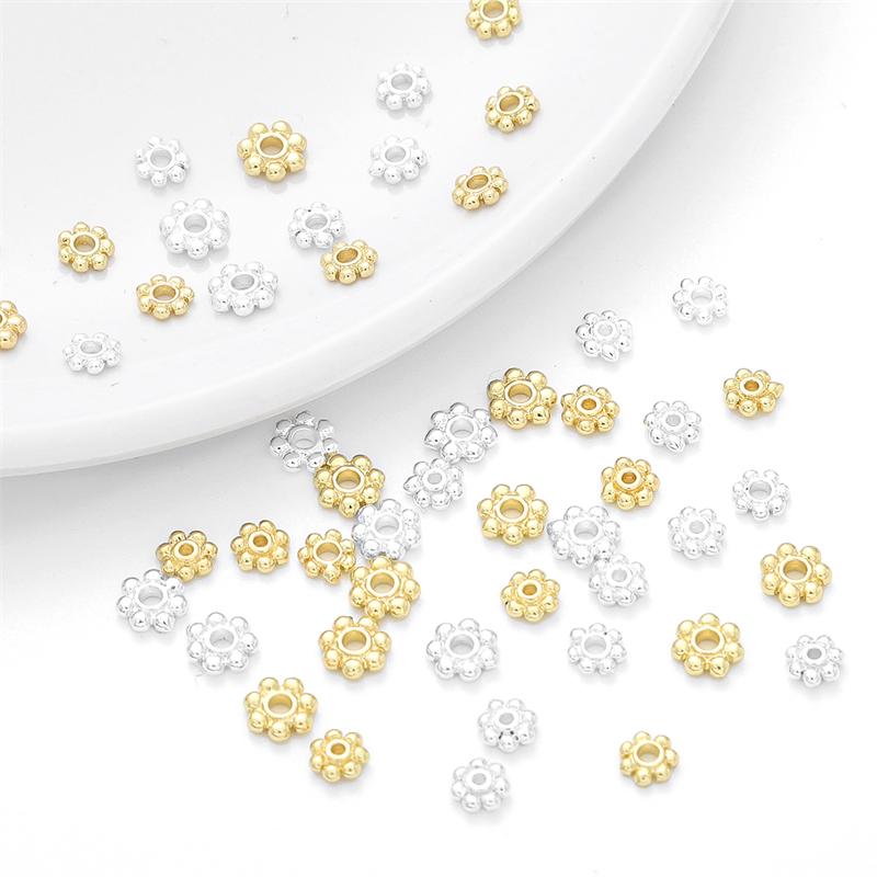 10 шт., медная корзина с покрытием, снежинка, разделительные бусины для DIY, ожерелье, браслет, серьги, изготовление ювелирных изделий, аксессуары для рукоделия