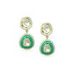 Gold Plated Moissanite Dangler Earrings In Sterling Silver