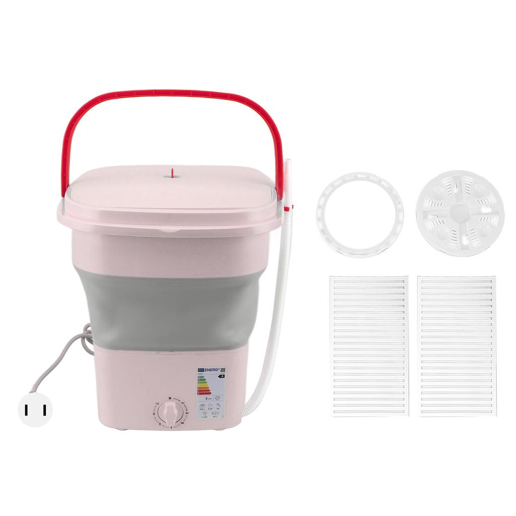 16L Portable Washing Machine with Soft Spin Function Drain Pipe 65W Fully Automatic Portable Washer