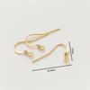 20 шт./лот Латунные застежки-крючки для серег с покрытием 14K/18K, подвески-шармы, швензы для серег, аксессуары для изготовления украшений своими руками