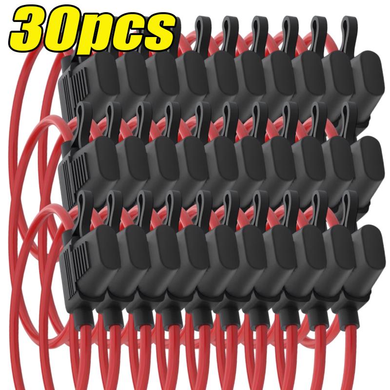 12V 30A in Line Cutoff Switch Socket Damp Proof Fuse Socket Car Mini Waterproof Fuse Box Blade Adapter Splash-proof Box 5-50Pcs Fuses4
