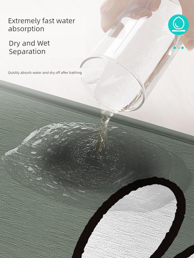 Miffy Co-Branded Floor Mat, Bathroom Absorbent Foot Mat, Bathroom Door Mat, Non-Slip Mat, Hotel Bathroom Carpet