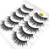 5 Pairs Woman Wispy Flared Fluffy Eye Lash Extension False Eyelashes 3D Faux Mink Hair Crisscross