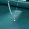 Wheat Ears Leaf Pearl Necklace Female Tide Ins Cold Wind Niche Tassel Simple Clavicle Chain
