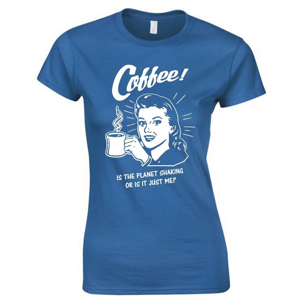 Coffee Meme Unisex Is The Planet Shaking Or Is It Ladies Skinny Fit Tshirt