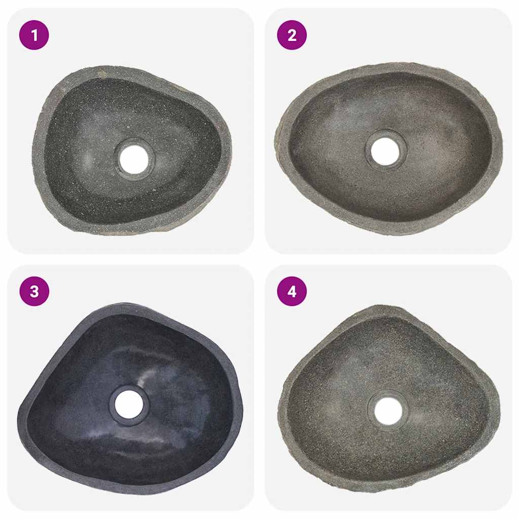 River Stone Oval Washbasin (29 38) * (24 31) cm