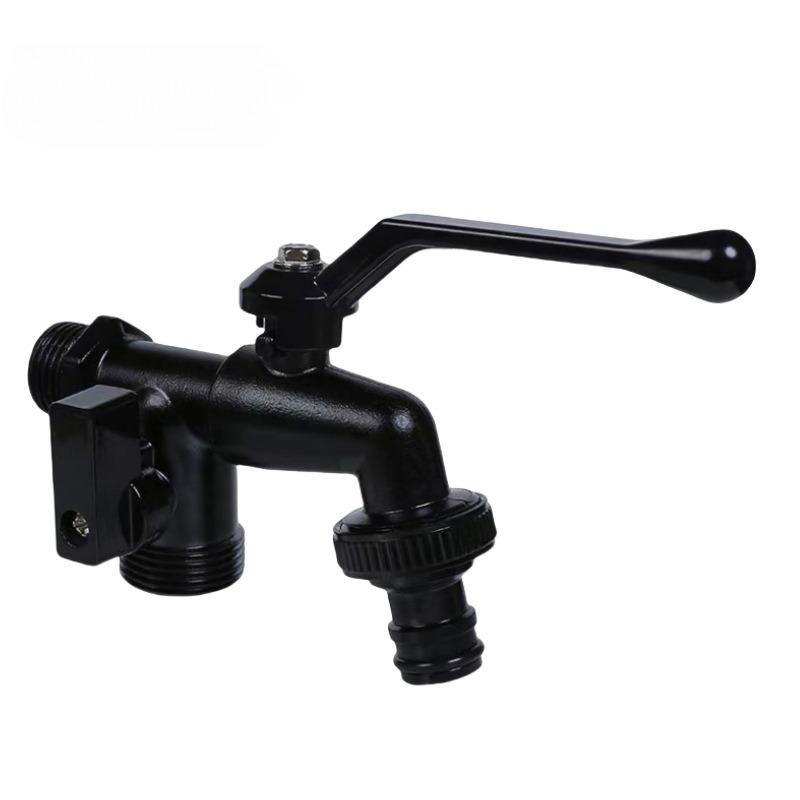 1PCS Outdoor Garden Brass Water Faucet Tap Anti-Freeze Bibcocks with Hose Connector Dual Outlet for Washing Machine