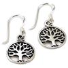[Q7495] - Handmade Silver 'Tree of Life' Silver Earrings - 10 Mm
