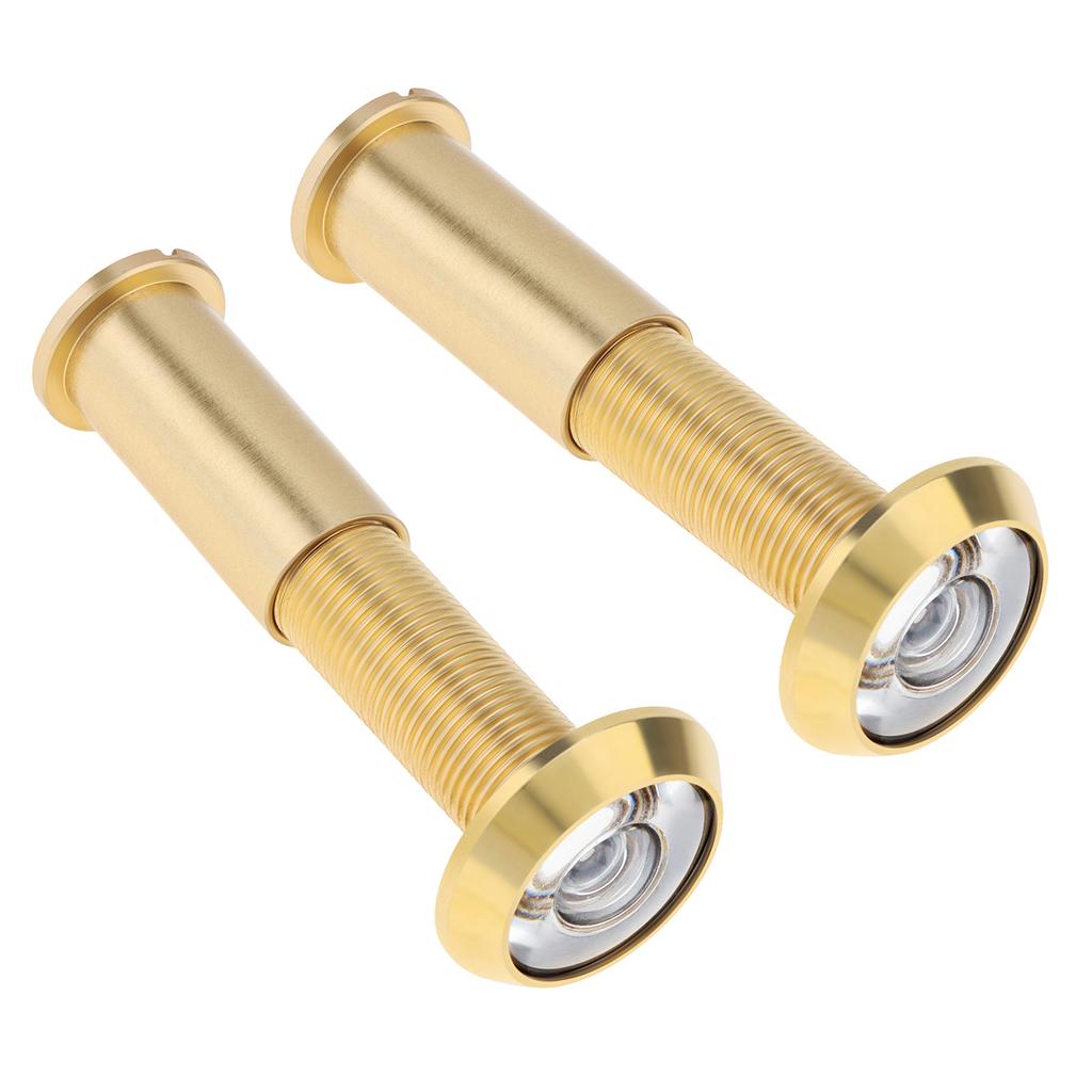 Цельная латунь 2 шт. 14 мм Дверной глазок 180 градусов Широкоугольный HD Оптическое стекло Объектив Сверхпрочный Конфиденциальность Безопасность Универсальный