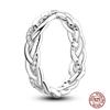 Women's Silver Finger Rings Original 925 Sterling Heart Star Moon Geometric Inlay Zircon Stackable Cocktail Ring Wedding Jewelry
