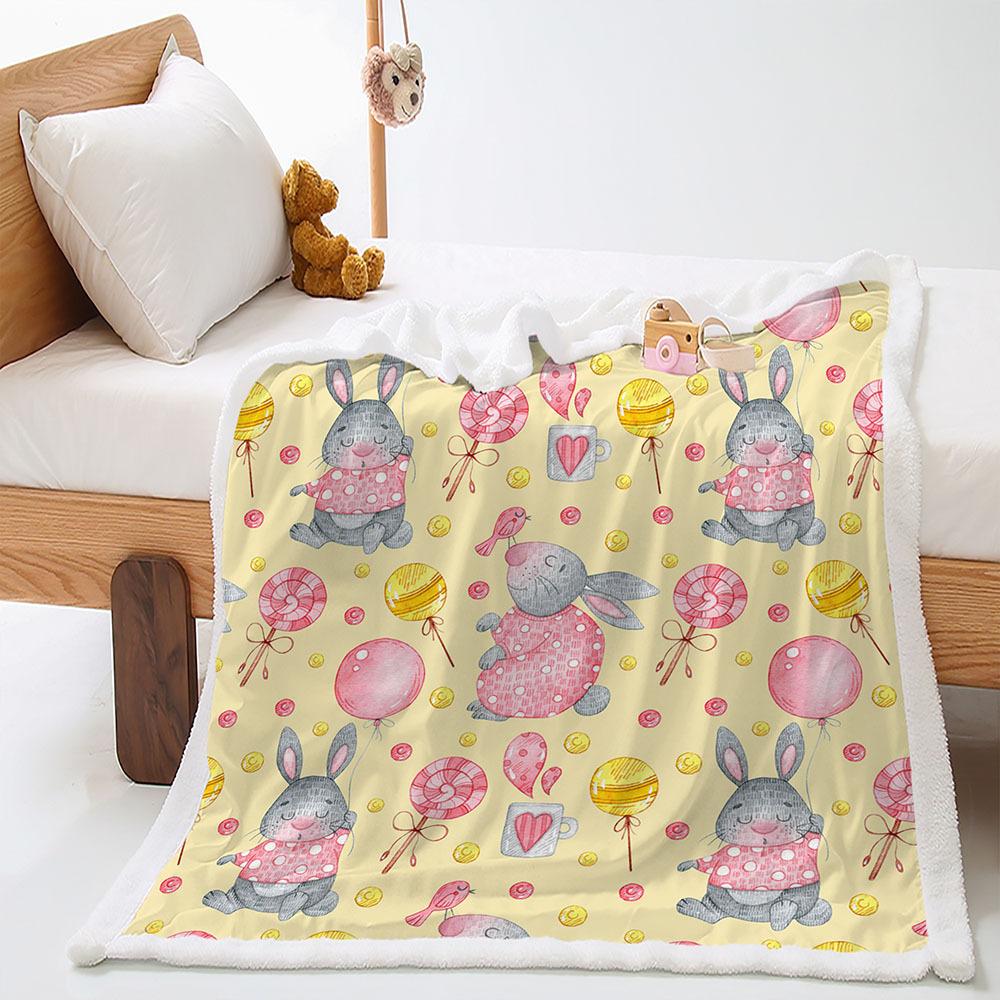 Blanket Animal Rabbit Blanket Lamb Fleece Crystal Fleece Blanket Blanket Universal