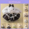 Cute Plush Bunny Bag Charm With Long Fur Material For Couples Gift
