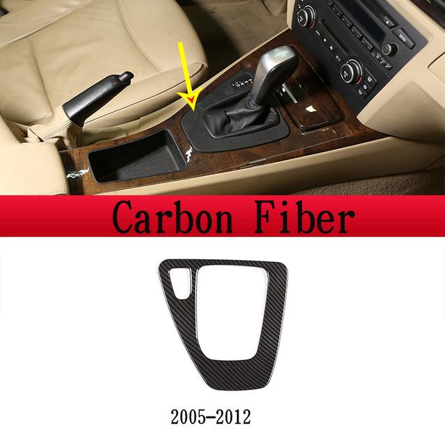 Левый руль для BMW 3 серии E90 E92 E93 2005-12 ABS карбоновое волокно/серебристая центральная консоль рамка рычага переключения передач наклейка на панель автомобиля