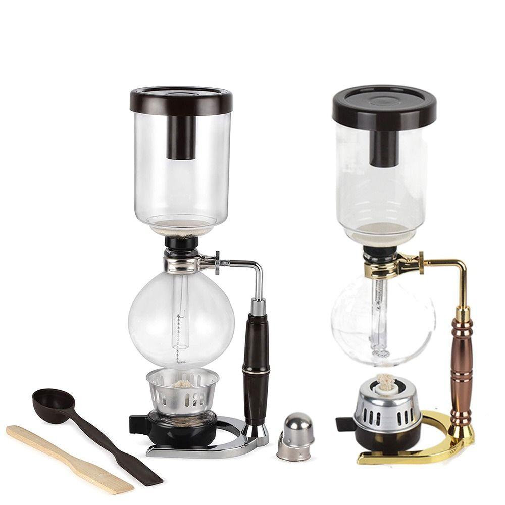 Heat-Resistant Filtered Siphon Coffee Maker 3/5 Cups Coffee Pot Vacuum Coffee Brewer Friends
