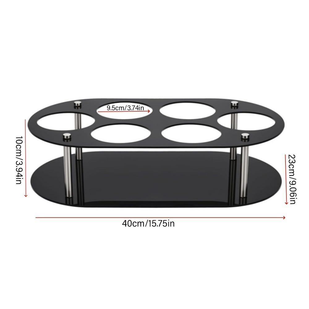 6 Slots Water Bottle Organizer Compact Cup Holder Stand for Cabinet Pantry Countertop Home