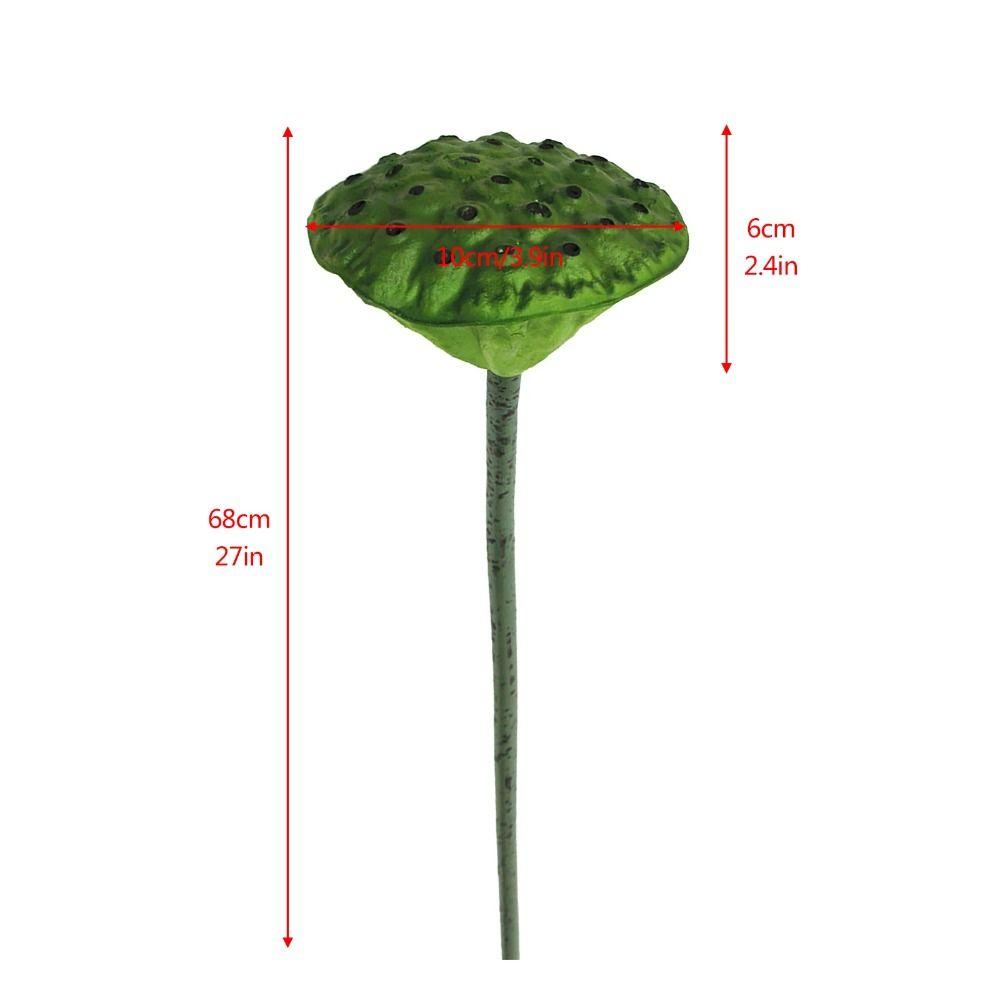 New Landscape Artificial Flower DIY Decoration Long Stem Artificial Lotus Artificial Flower Pole Lotus PU Green Plant