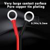 CUZEC 14 футов/4,27 м 14 AWG Удлинитель с кольцевым наконечником и зажимом для аккумулятора 12 В/24 В Зажим на аккумулятор для инвертора высокой мощности и других устройств (ДЛИНА 13,1 ФУТА)