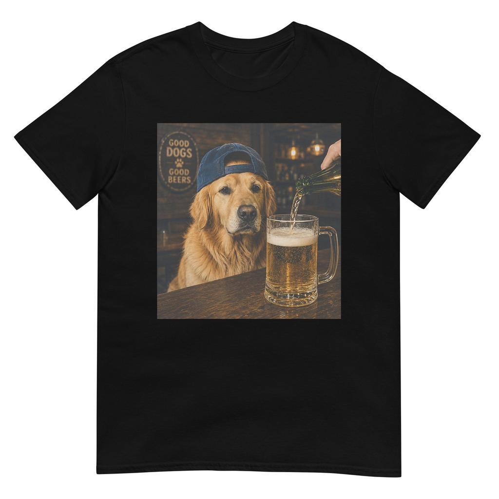 Golden Retriever Drinking Beer Funny Dog Beer Humor Tshirt
