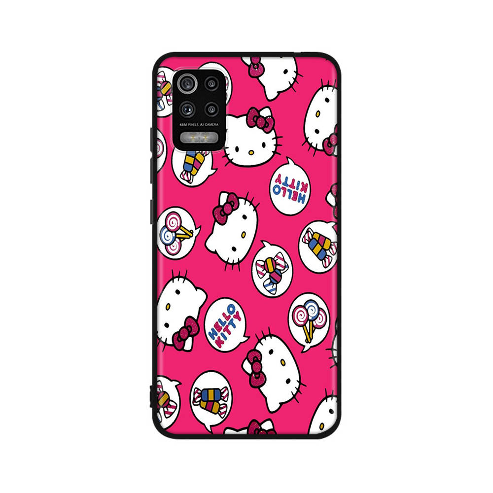 KT68 Прекрасный чехол Hello Kitty для Samsung A04 A14 A23 A34 A54 M23 M33 M52 M53 Realme 10 9 C30S C35 C55 VIVO Y02S Y21 Y33S Y51 X80 Pro Прозрачный чехол