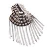 Cool Club Tassel Chain Epaulette Pin Jacket Vintage Brooch Rivet Shoulder Badges  Stage performance