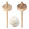 NEW Sewing Accessories Beginners Handmade Solid Wooden Whorl Yarn Spin Drop Spindle
