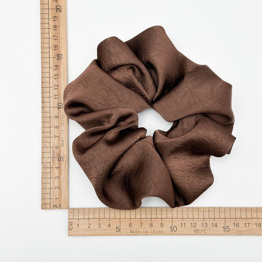 Understated Elegant Scrunchies In Rich Earthy Tones With A Subtle Sheen For A Minimalist And Polished Professional Look