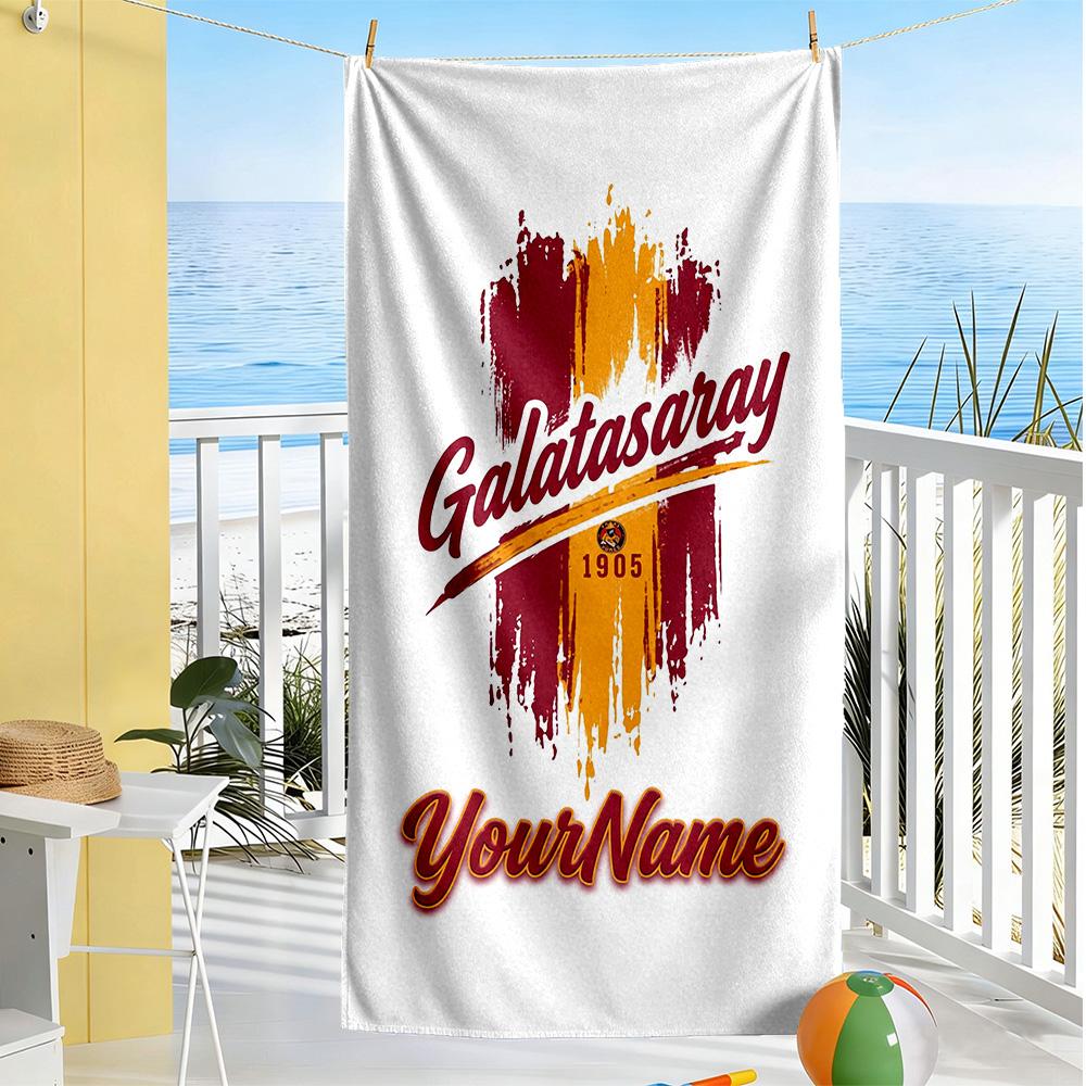 Galatasaray Customized Name Beach Towel Quick-Dry Soft Microfiber Suitable for Sports Travel Swimming Yoga Bathroom Beach And Pool