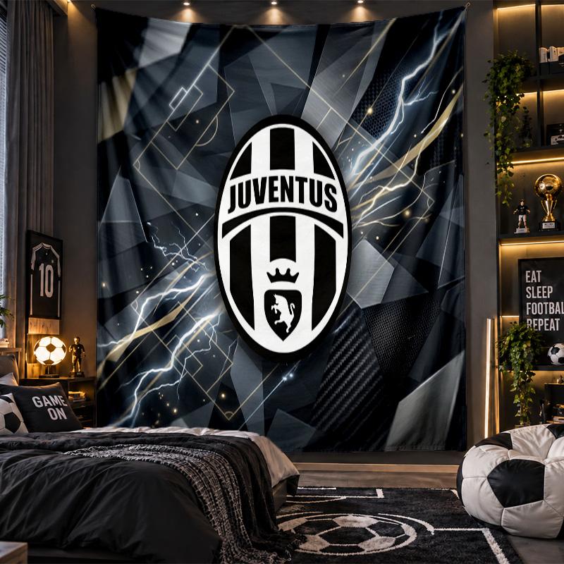 Wall Hanging Tapestry Juventus FC Print Cloth for Living Room Bedroom Home Decor