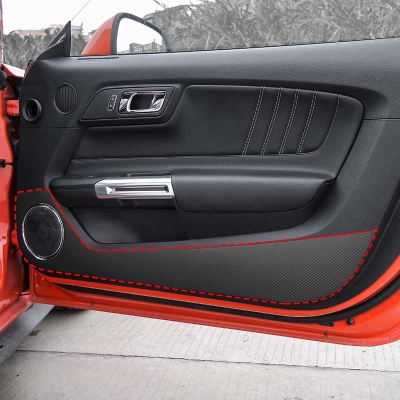 Наклейки на дверь автомобиля с защитой от ударов, подходят для Ford Mustang 2015, аксессуары для интерьера