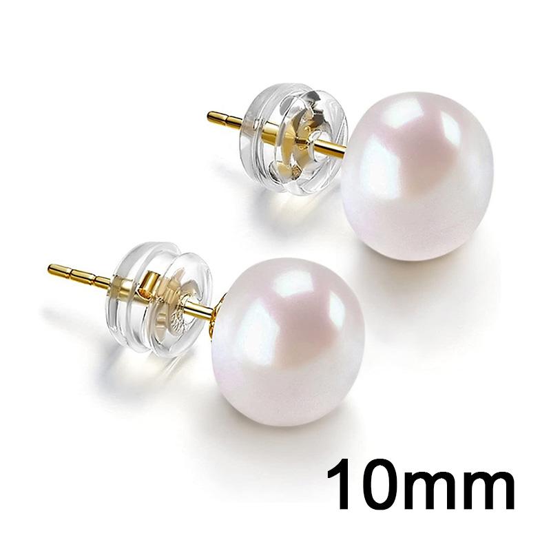 Huitan Round Simulated Pearl Stud Earrings for Women Minimalist Ear Accessories Teen's Fancy Earrings Simple Classic Jewelry Hot