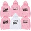 Funny Team Bride Hoodies Clothes  I'll Bring The Chaos Booze Loose Pullover Hooded Sweatshirt Girls Bachelorette Party Sportwear